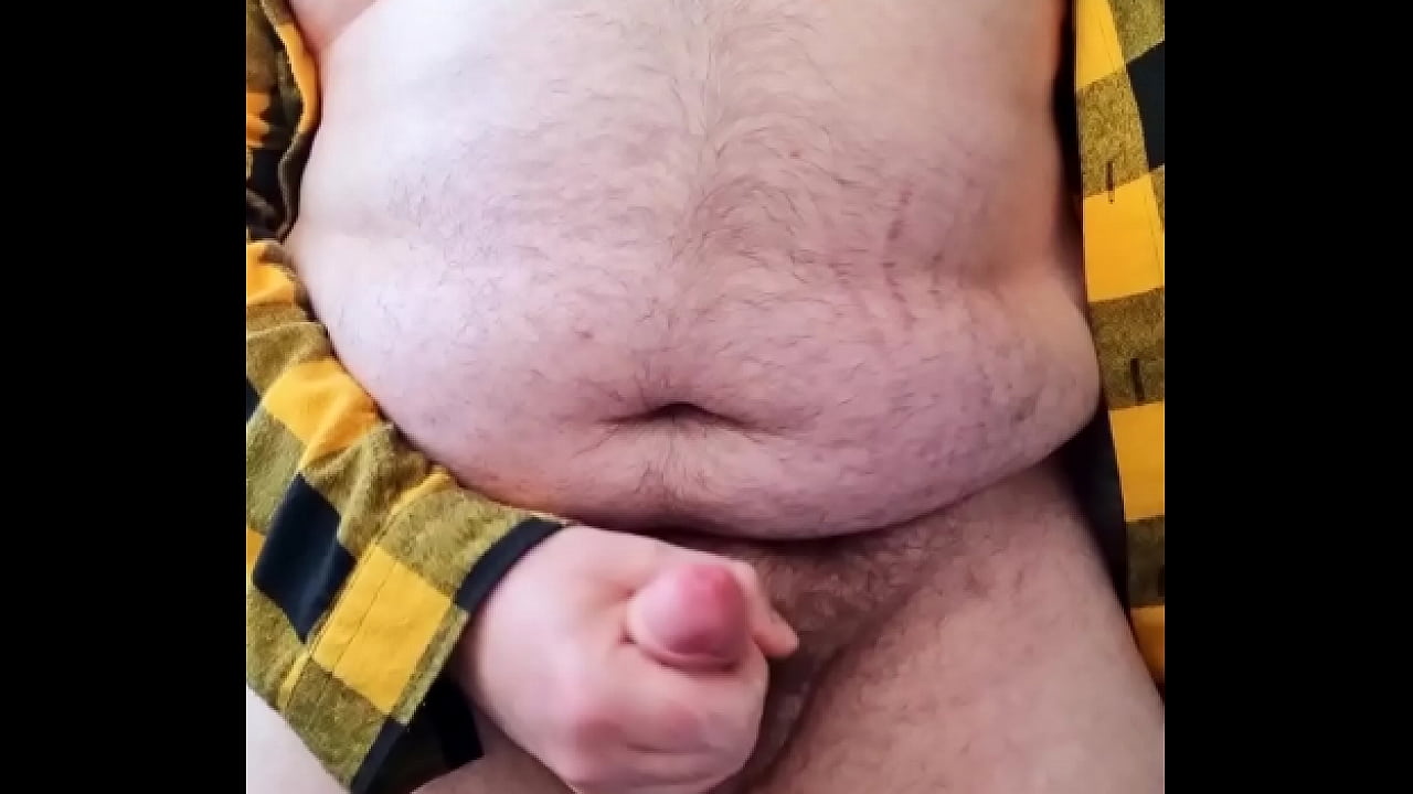 Horny chub cumming