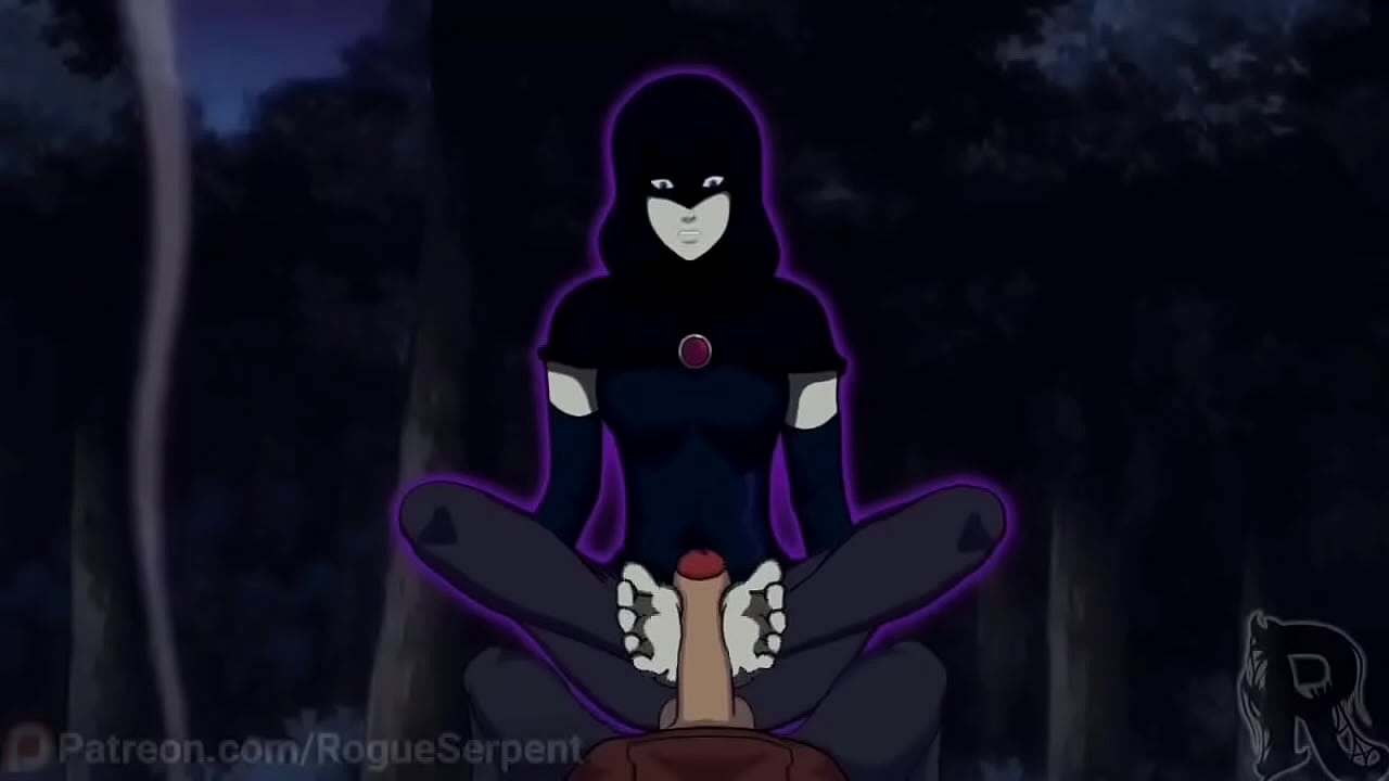 Raven lets Damian fuck her feet