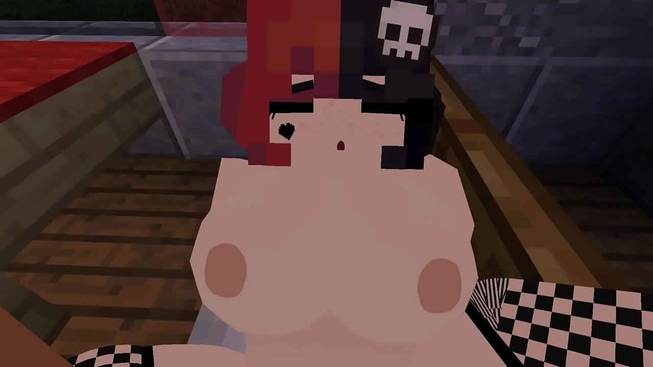 Minecraft|Sex Mod| Fucking a tall Goth Mommy called Ellie, who does missionary and cowgirl