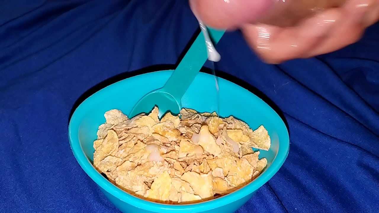Frosted Cum flakes for breakfast.