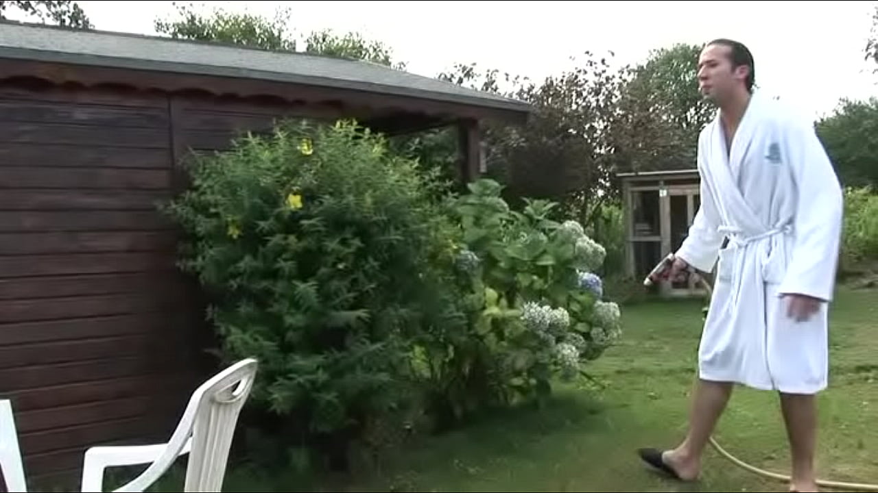 Young neighbor deeply ass fucked in her garden