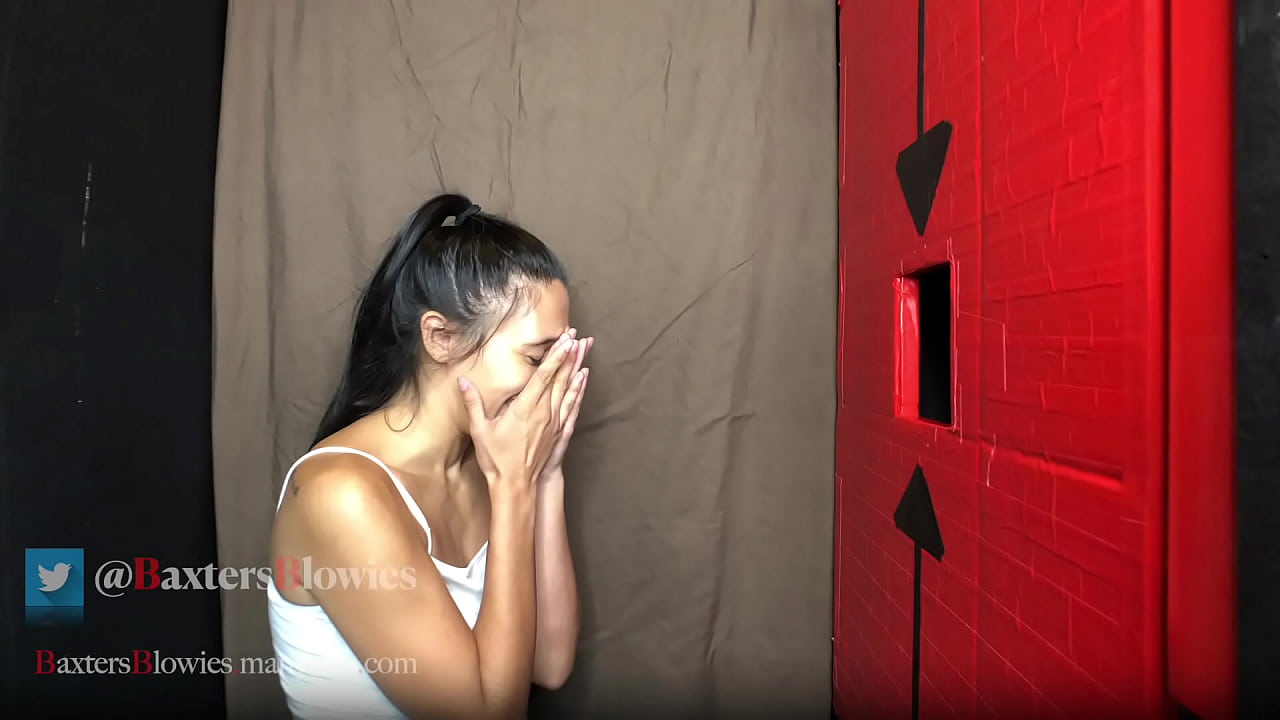 Sexy Busty Latina Gobbles Cock in Gloryhole