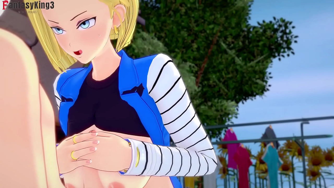 Android 18 of dragon ball having sex in pov