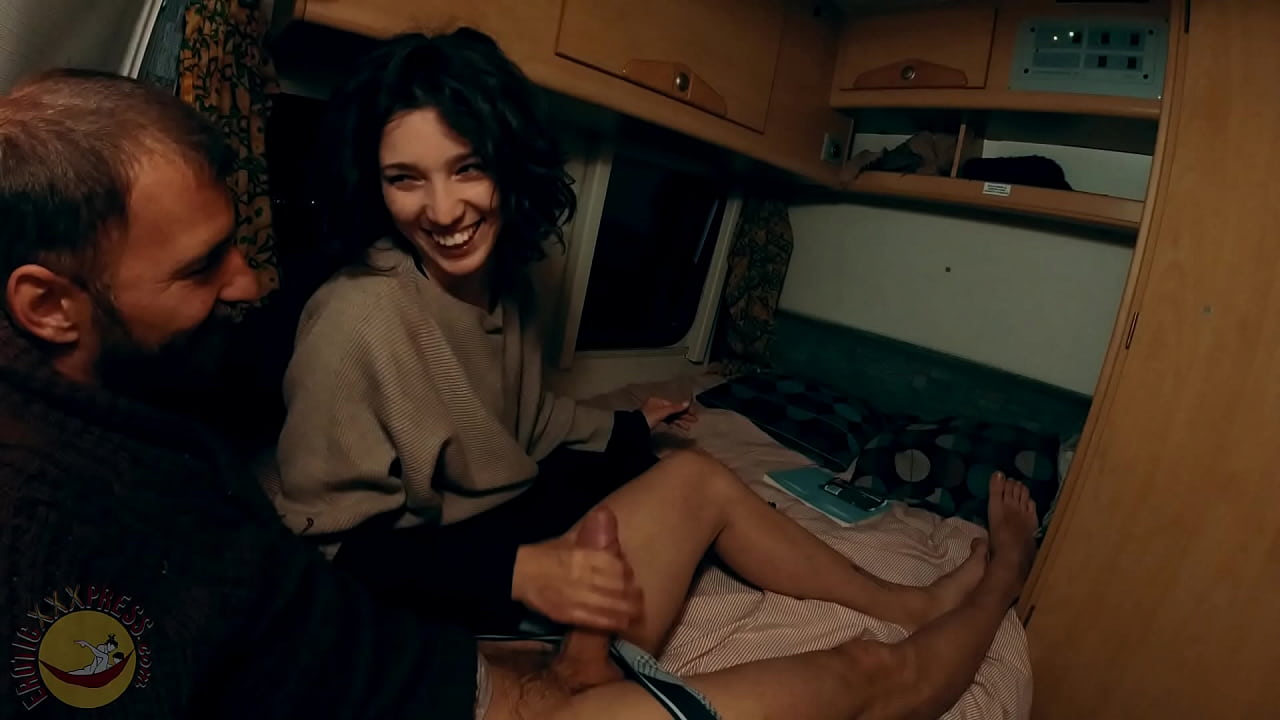 Mutual Masturbation in the van by a hot amateur couple!