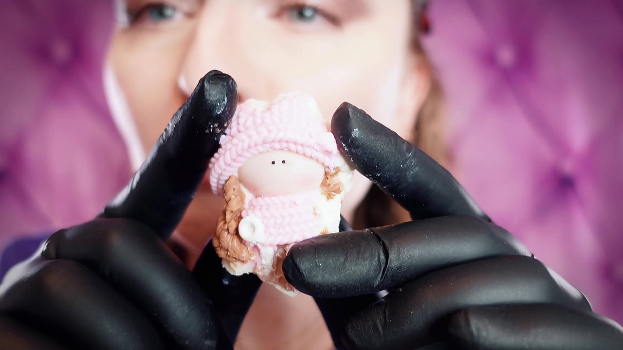 ASMR: vore fetish giantess vibes mukbang video SFW in nitrile gloves (Arya Grander)