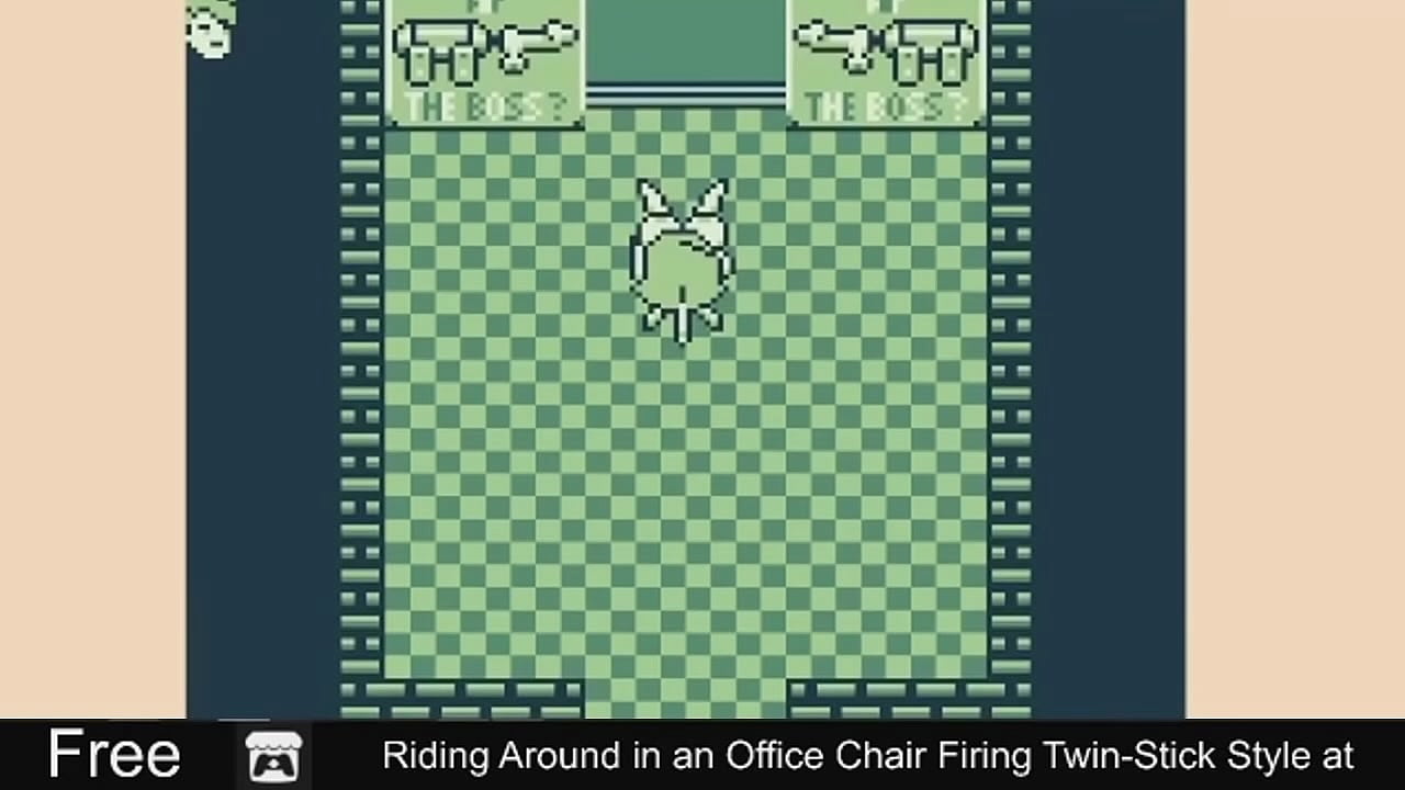 Riding Around in an Office Chair (free game itchio) Adult, Comedy, Erotic, Female Protagonist, Game Boy, Game Boy ROM, gb-studio, Lewd, NSFW, Twin Stick Shooter