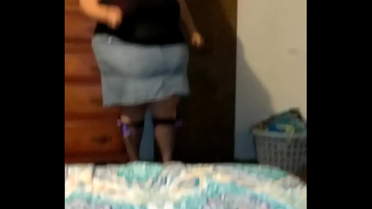 Fat ass bitch takes clothes off