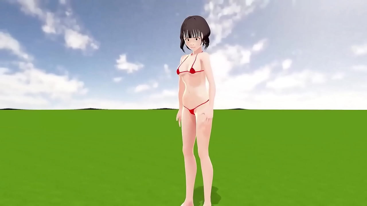 Toyota Nono anime girl put on micro bikini