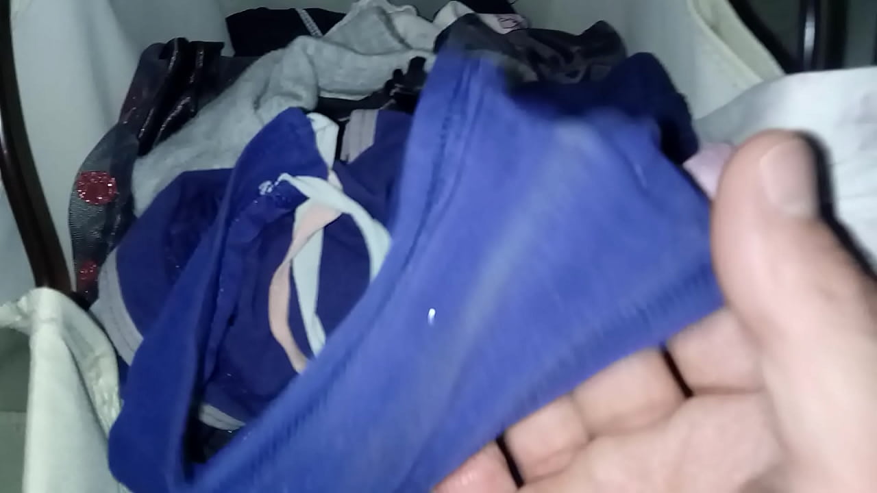 Sniffing panties wet pussy