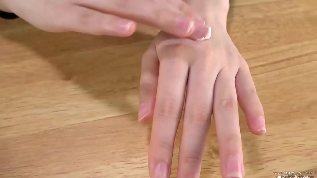 Wet woman's hand