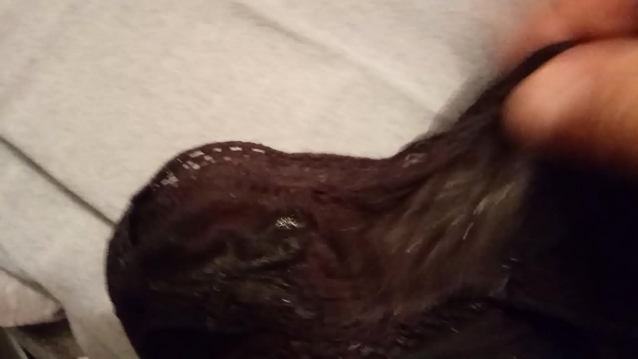 Sniffing panties wet pussy