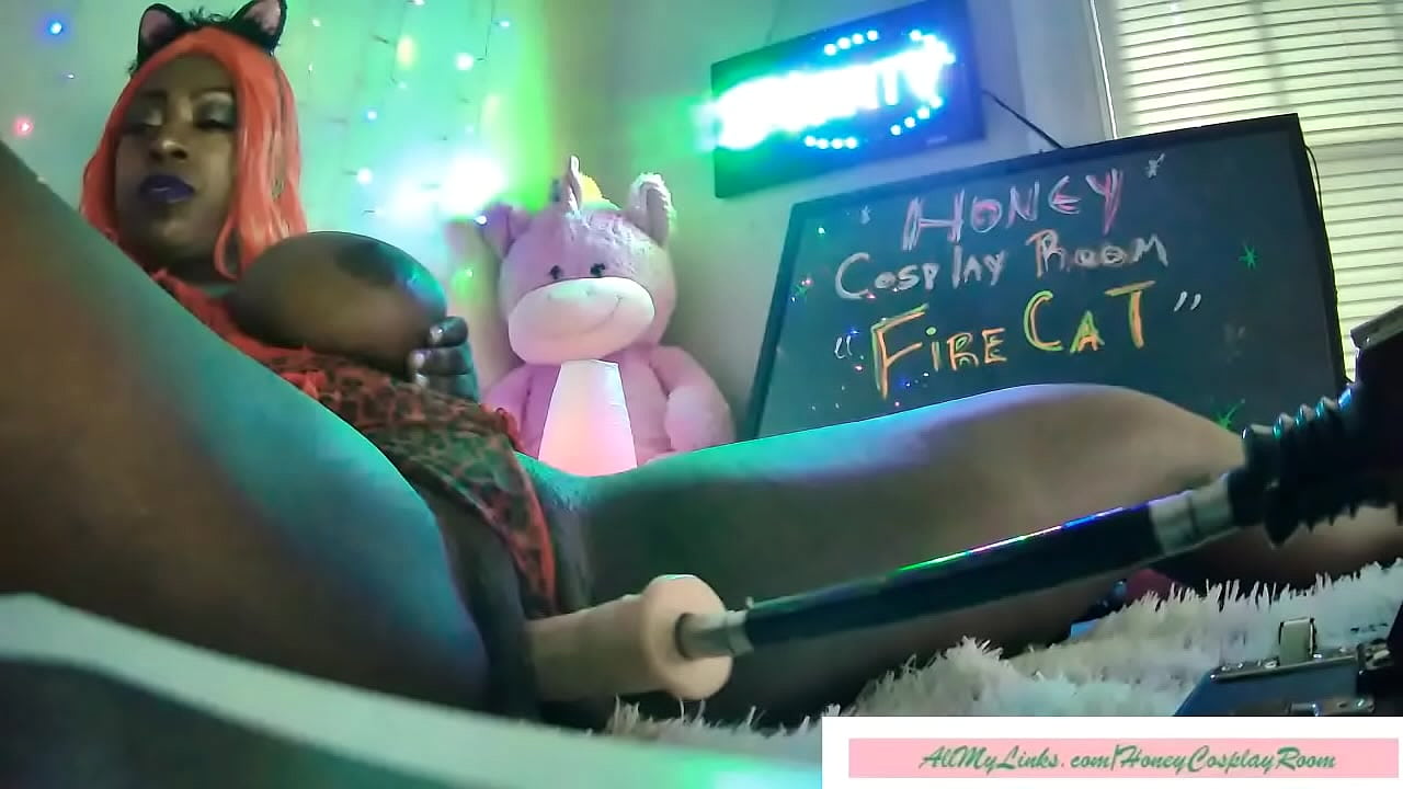 HONEY COSPLAY ROOM - FIRE CAT -- SexMachine Fucks so Good