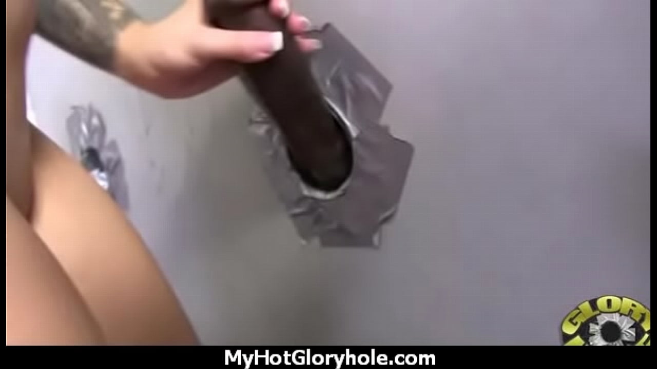 Huge Tit Babe Deepthroats Gloryhole DIck 15