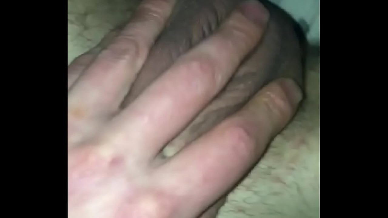 Rubbing the base of my cock all the way down right between my balls! Feels great