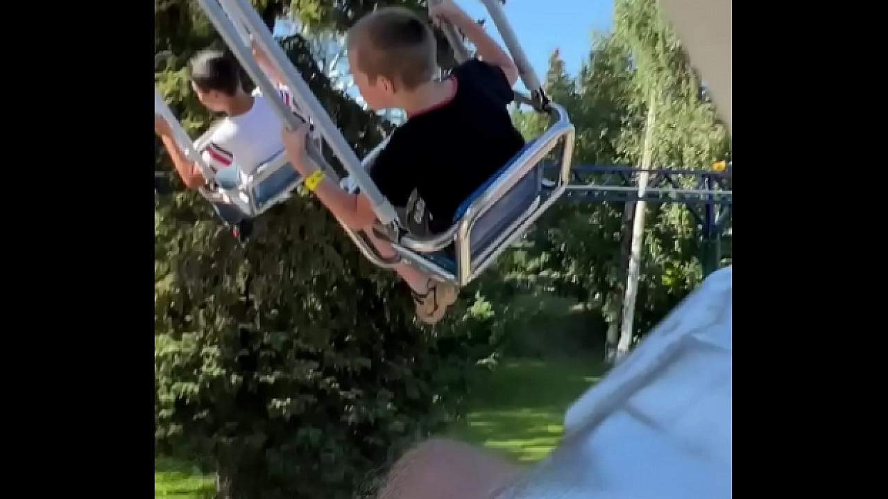 Blowjob in public in the Ferris Wheel in the park with 18 year old cute beauty - Darcy Dark