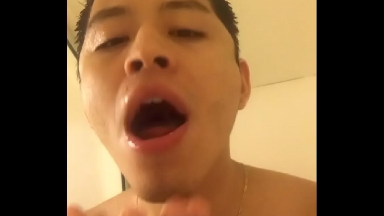 Getting horny in the shower and swallowing cum