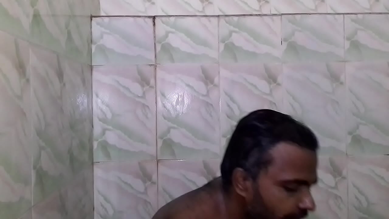 indian naked shower bathing