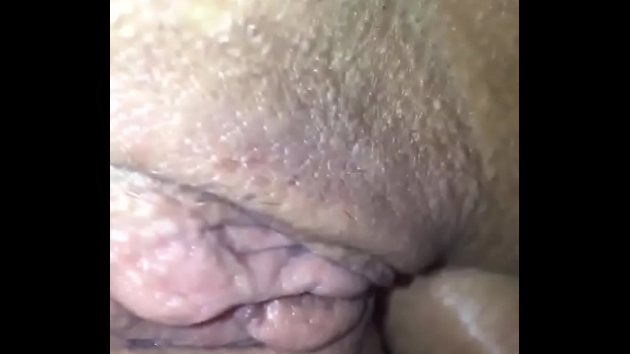 My girl’s juicy pussy dripping on my cock while I fuck her tight ass