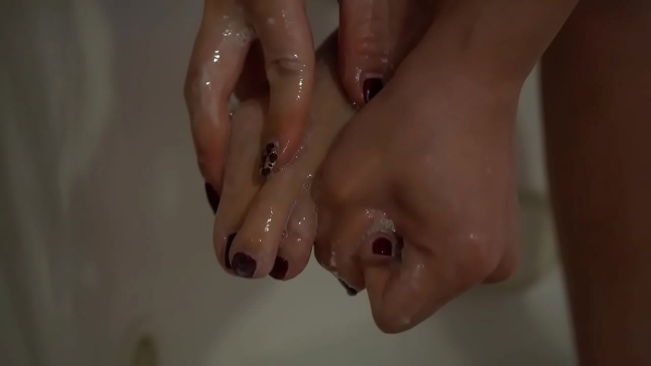 Sexy feet, soap, and water
