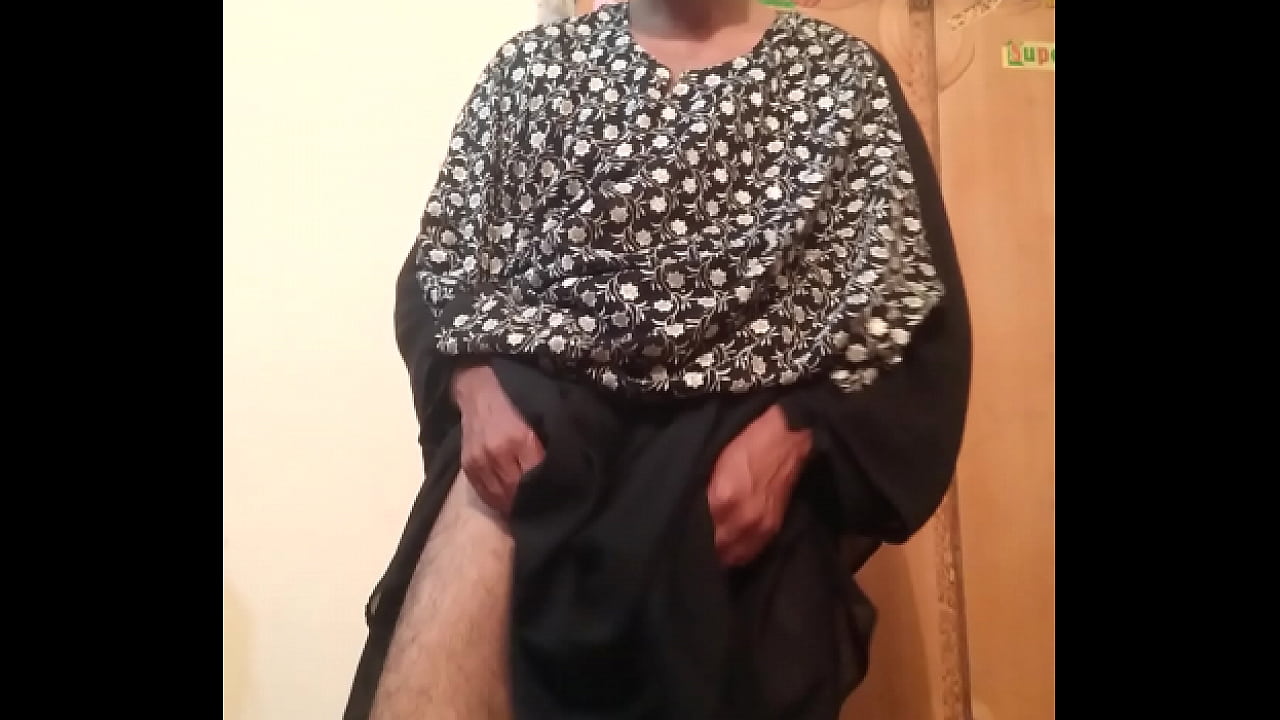 Hot indian gay boy cumshots with wearing satan black gown