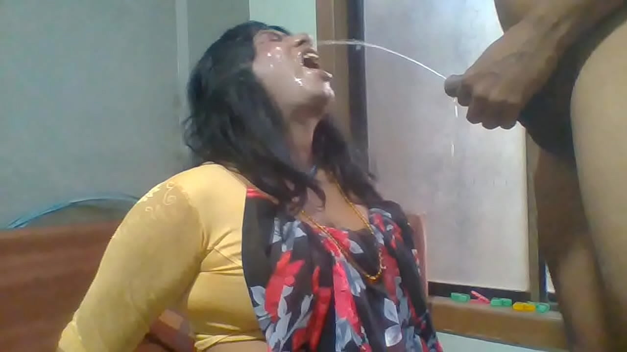 Crossdresser drinking piss and gets humiliated
