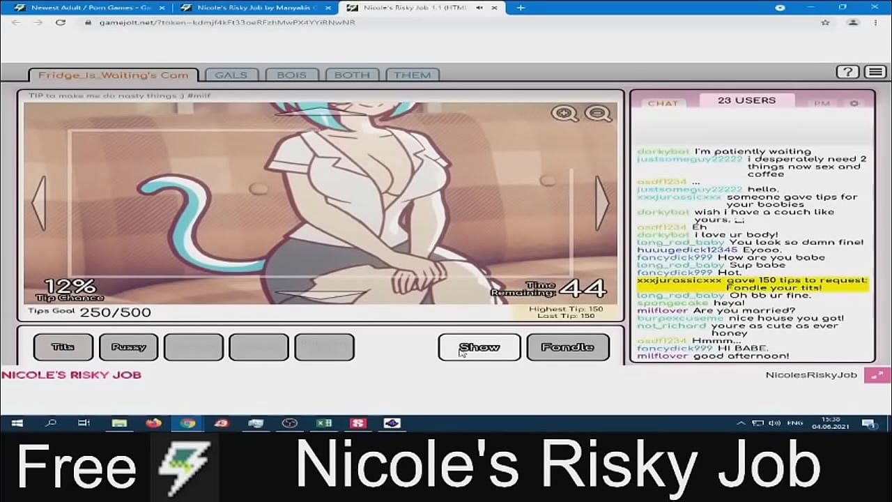 Nicole's Risky Job (gamejolt.com) streamer simulator