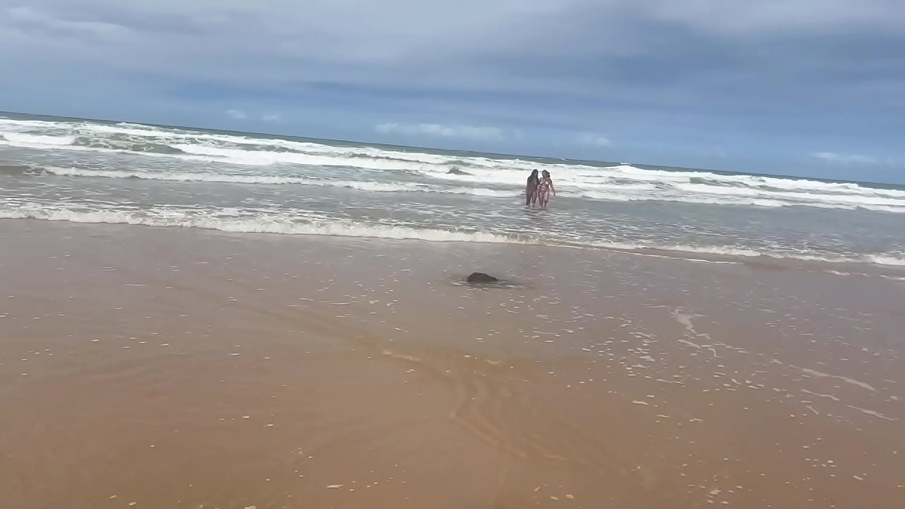 Eu e minha amiga tiramos o biquíni no meio da praia da Bahia e demos pra todos os machos que estavam lá.