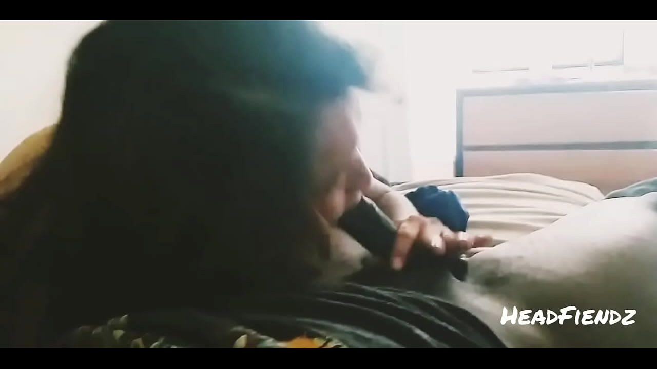 Asian bbw giving blowjob to black cock