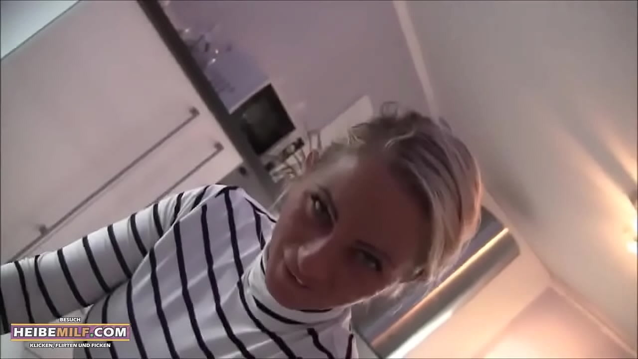 Blonde Milf makes love with