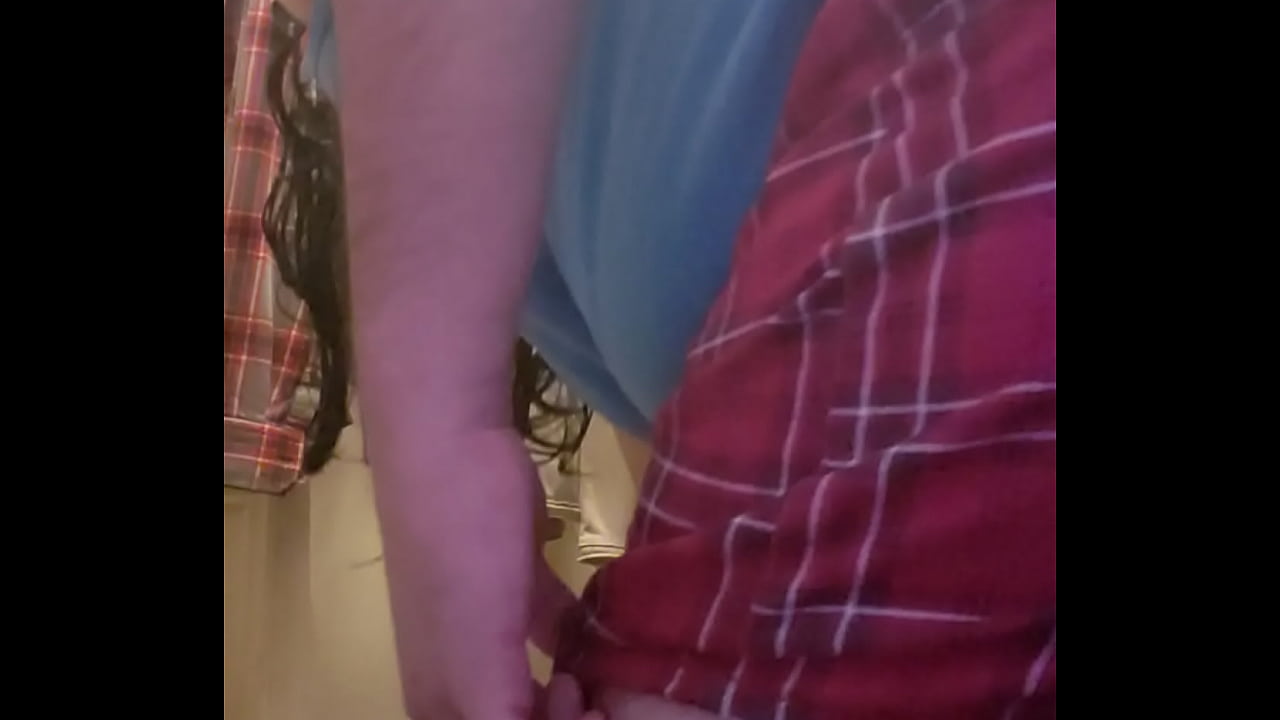 Sissy pantied ass plaid skirt