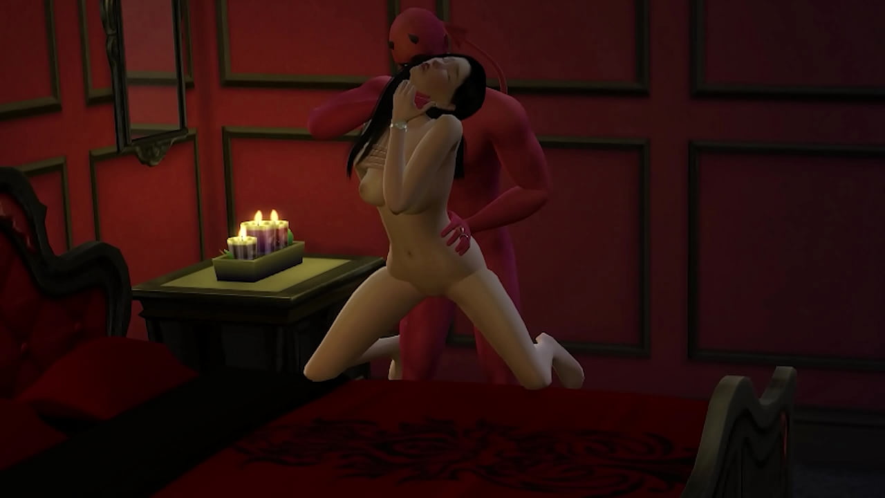 Asian girl makes a wish, get fucked from the Devil
