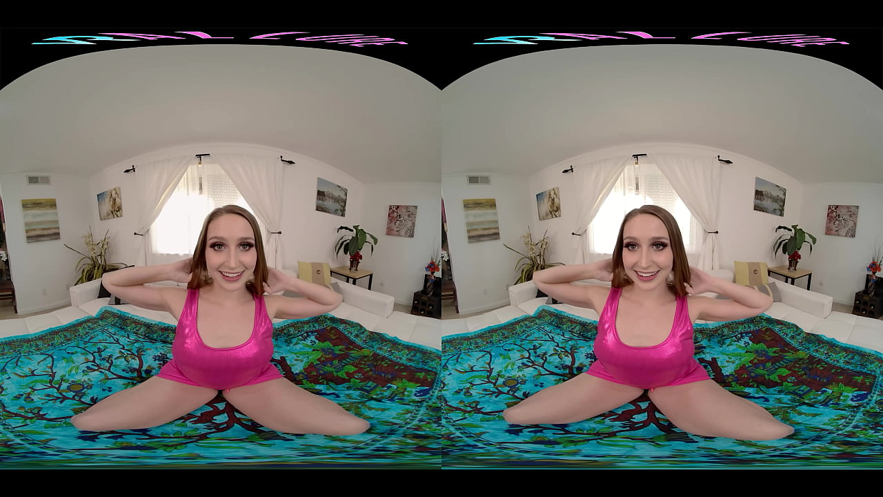 Adorable blonde teen fucks herself with multiple sex toys in virtual reality