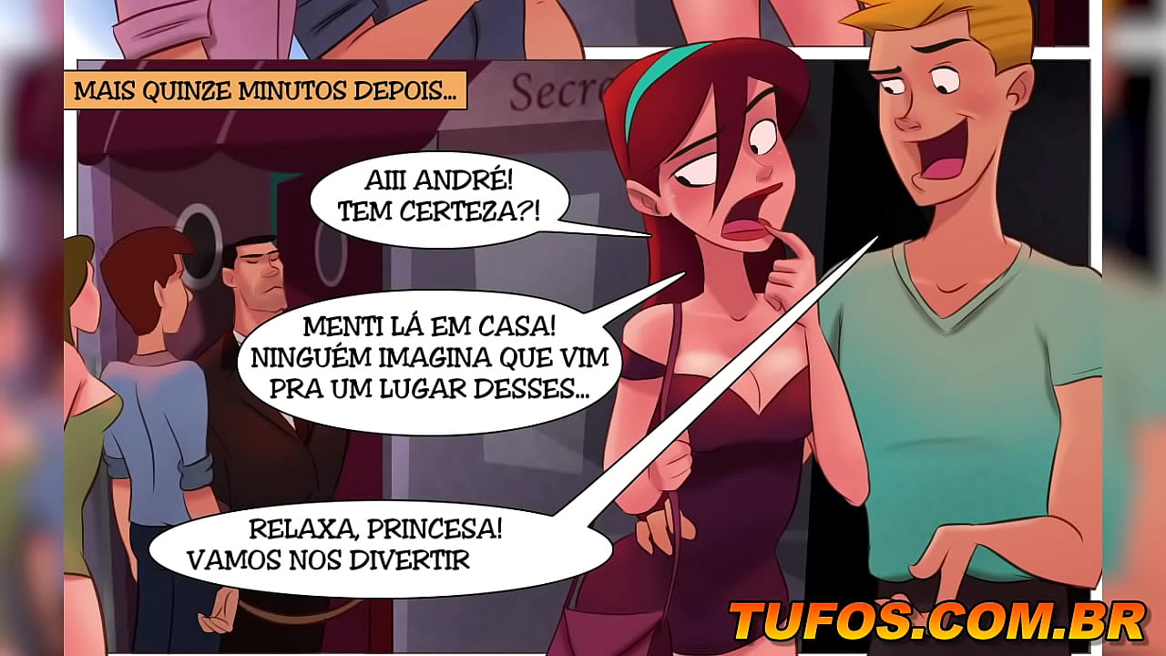 Foi escondido para uma casa de swing! Quadrinhos pornô do Tufos!