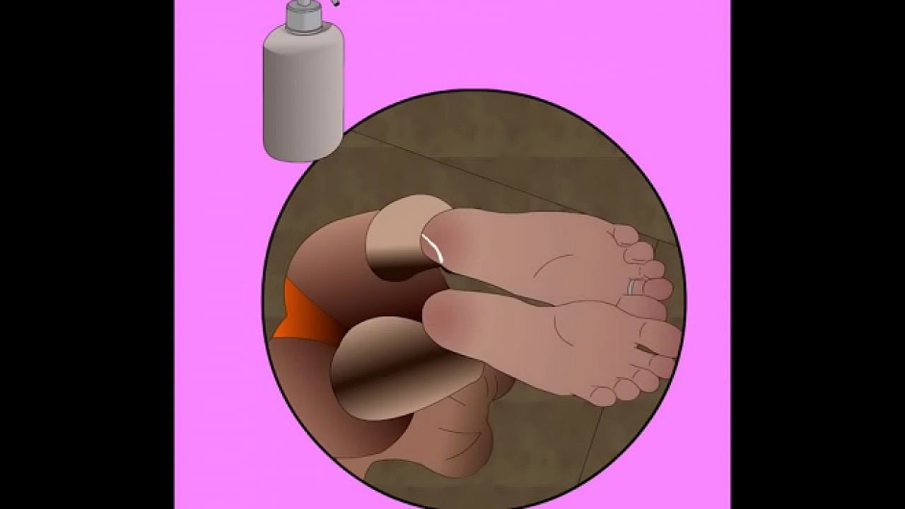 Animated cumshot on soles nasty