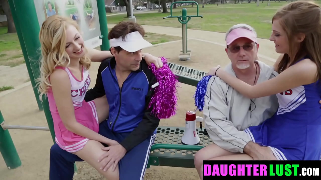 Stepdads Training Their Girls About Cheerleading - Daughterlust