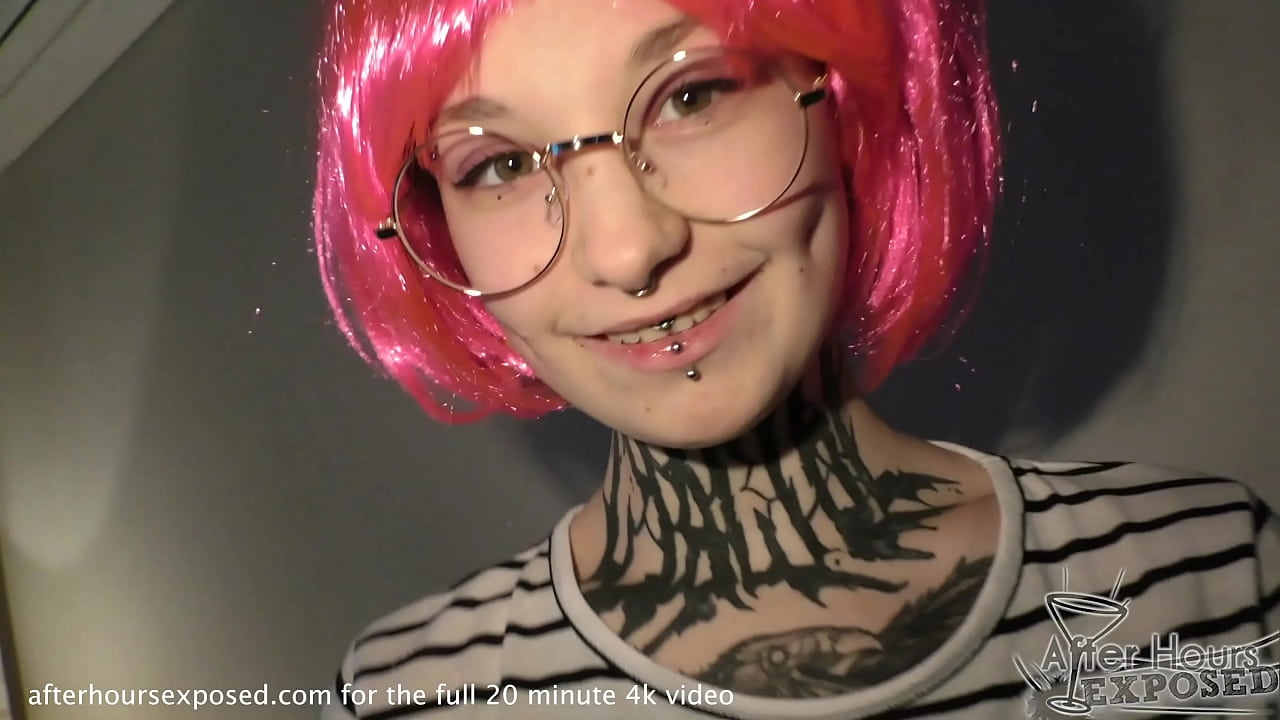 newly 19yo andy teen snow day suck and fuck wig nerd glasses