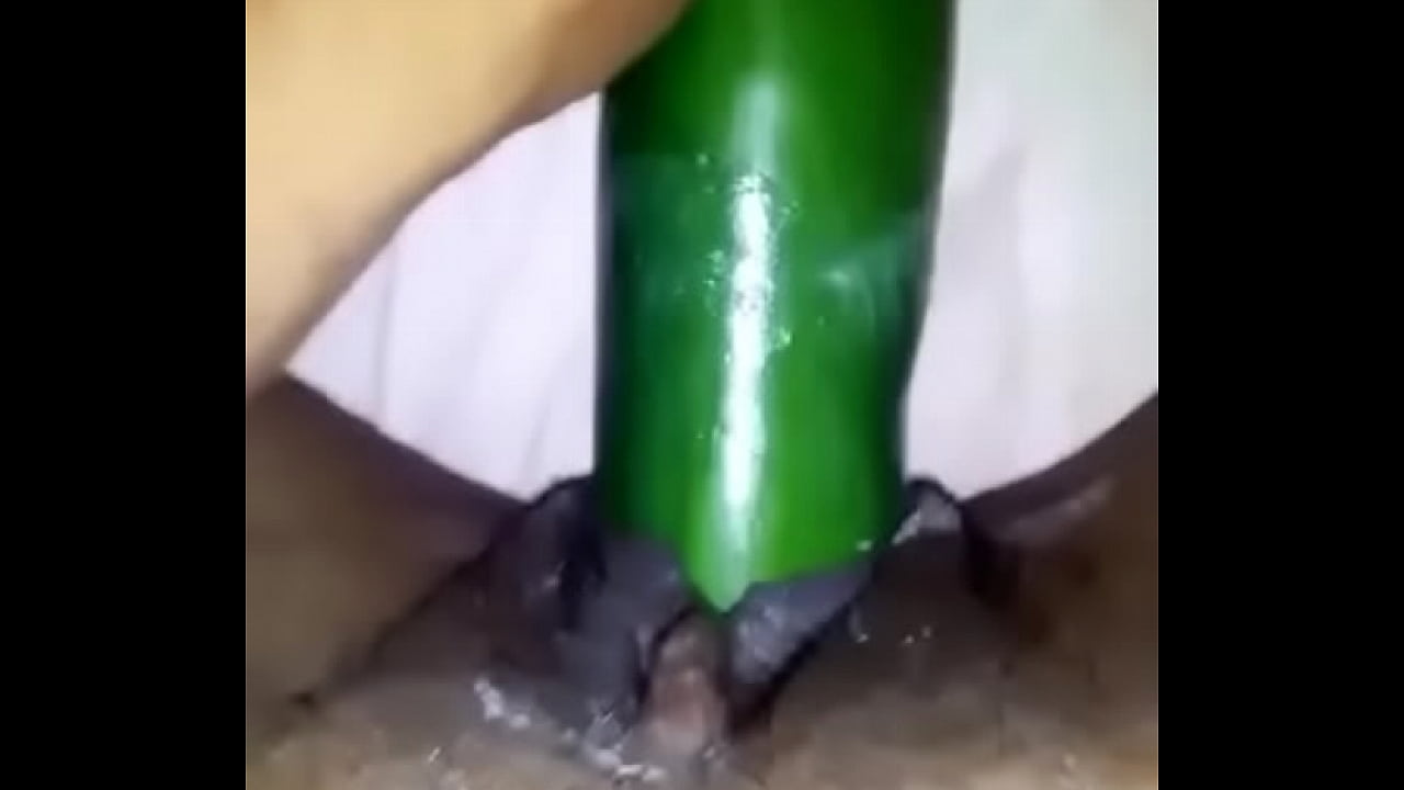 Black teen fuck her self cucumber challenge