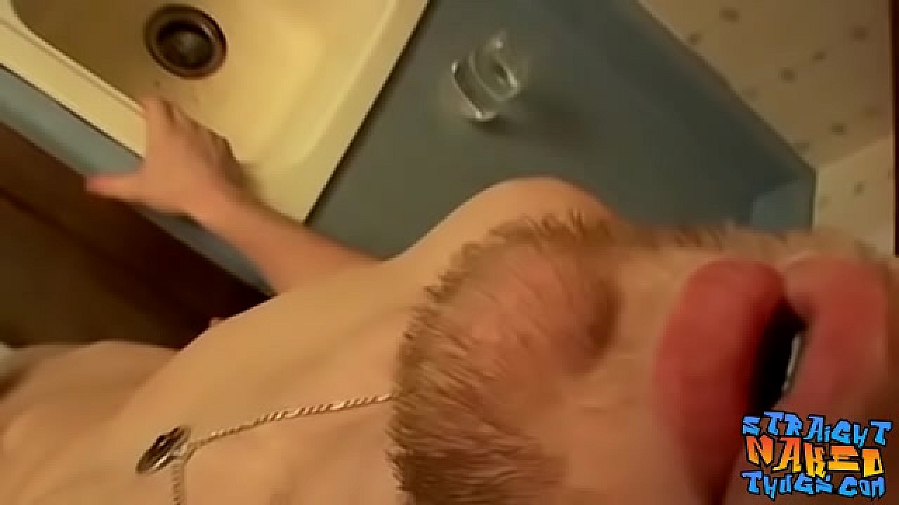 Straight thug spills his cum load