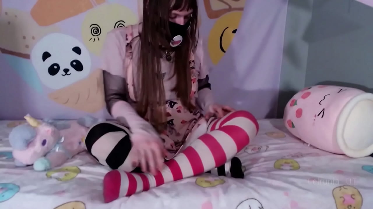 Femboy Cums With ArmWarmers! [Trailer] Yeah this femboy has a big dick cock with foreskin and looks cute witha fishnet shirt!