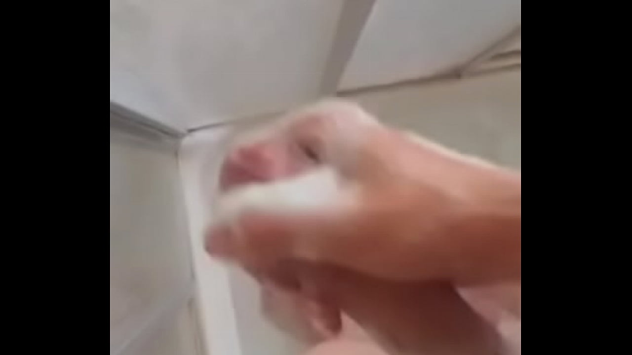 Soapy dick getting wet