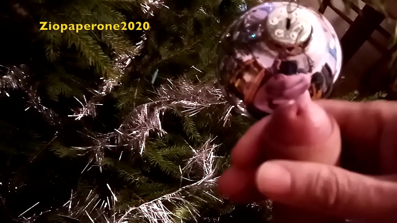 Cum on Christmas tree