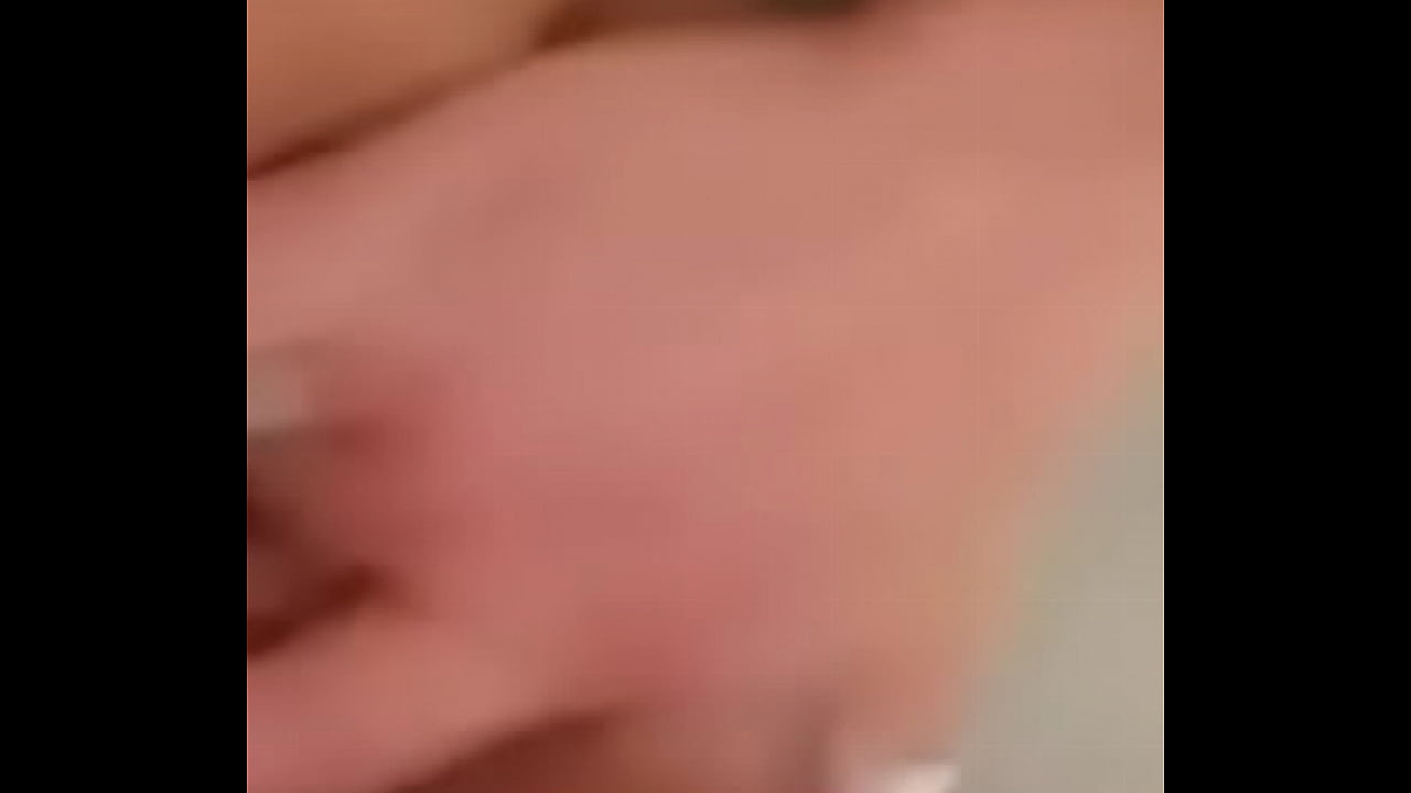 Shaved pussy is wet