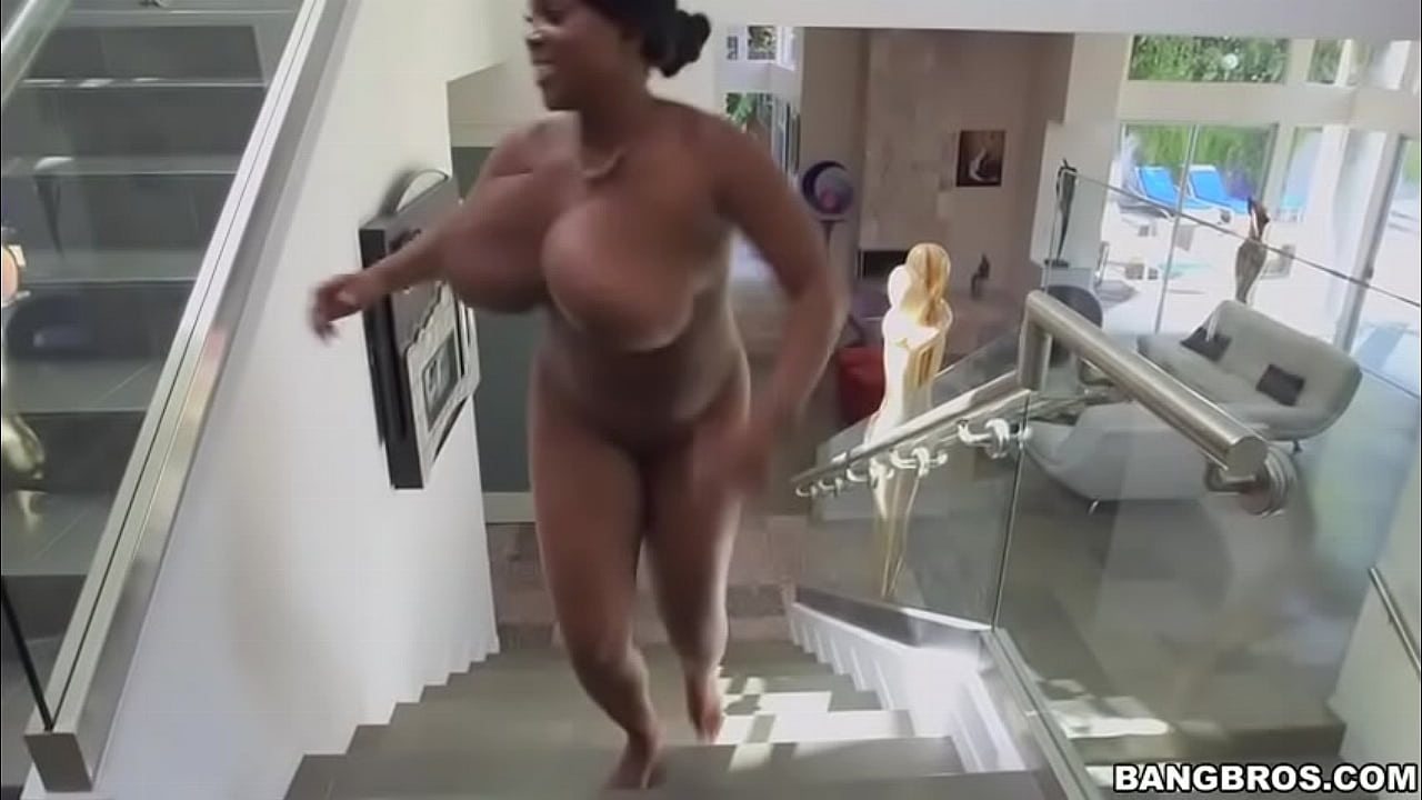 Big Ebony Tits Swaying Running