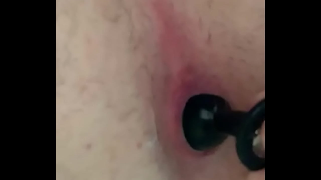 Boy fucks himself with anal butt plug