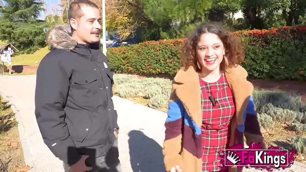 Elena de la Vegas' ENORMOUS TITTIES seducing random guys in Spanish College!