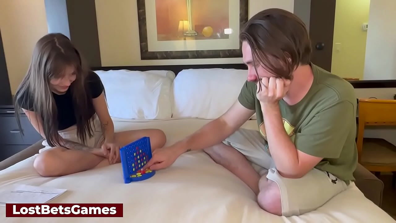 Playing a strip version of Connect 4 ends up with the loser fucking the winner