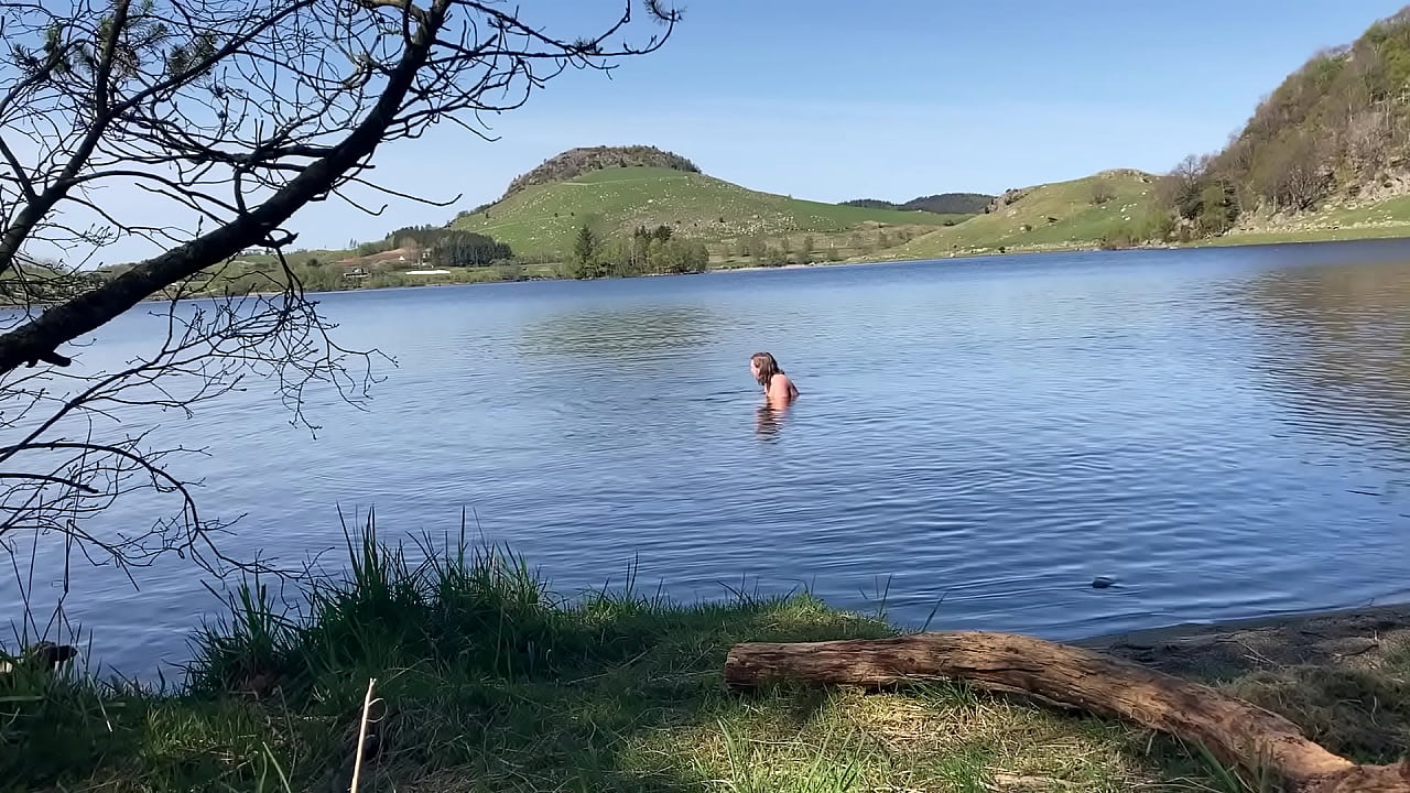 Naked swim in the lake