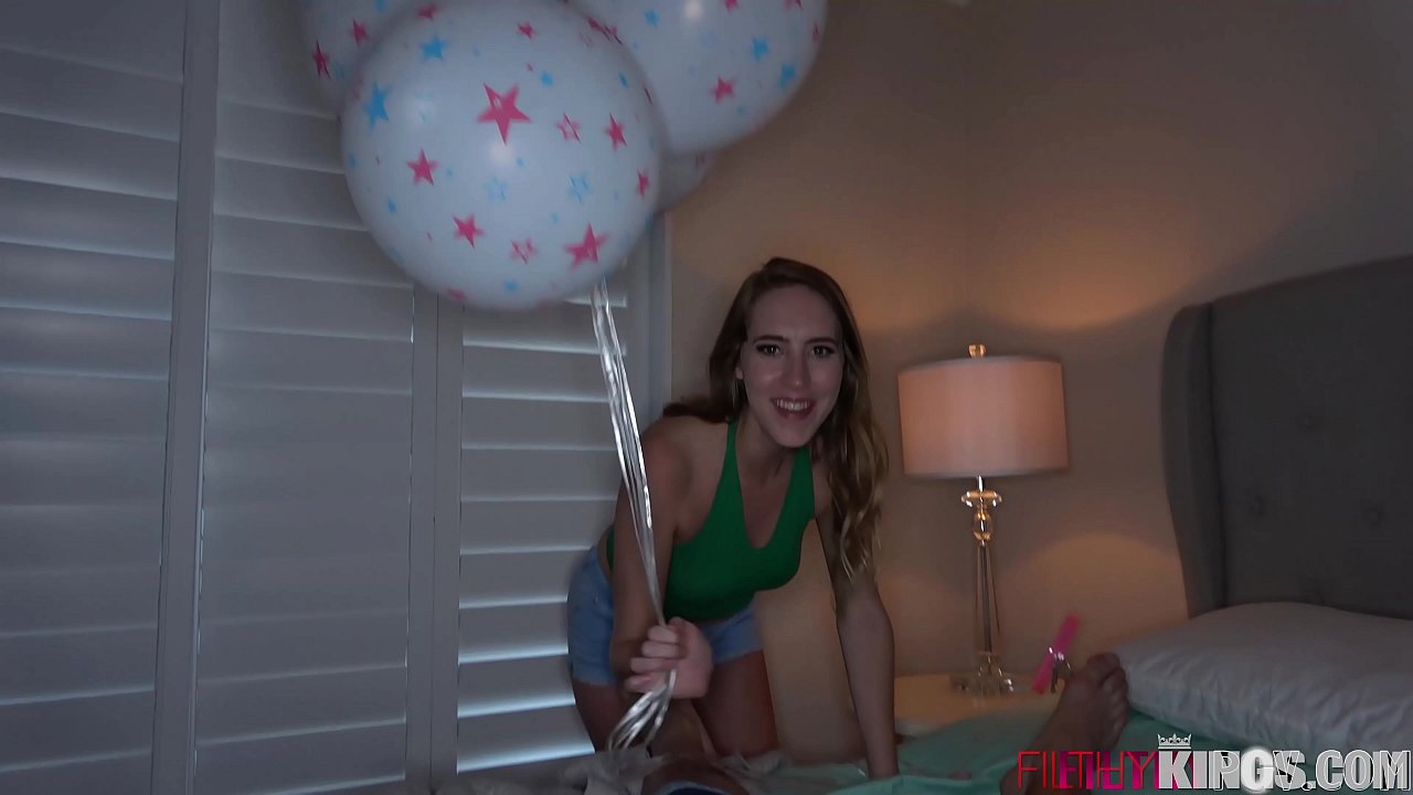 Step-Sis Gives Tight Pussy to Brother on B-Day