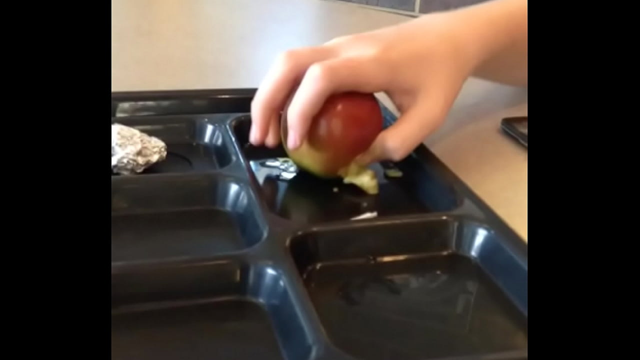 teen buddy publicly humiliates fruit with his sexhands