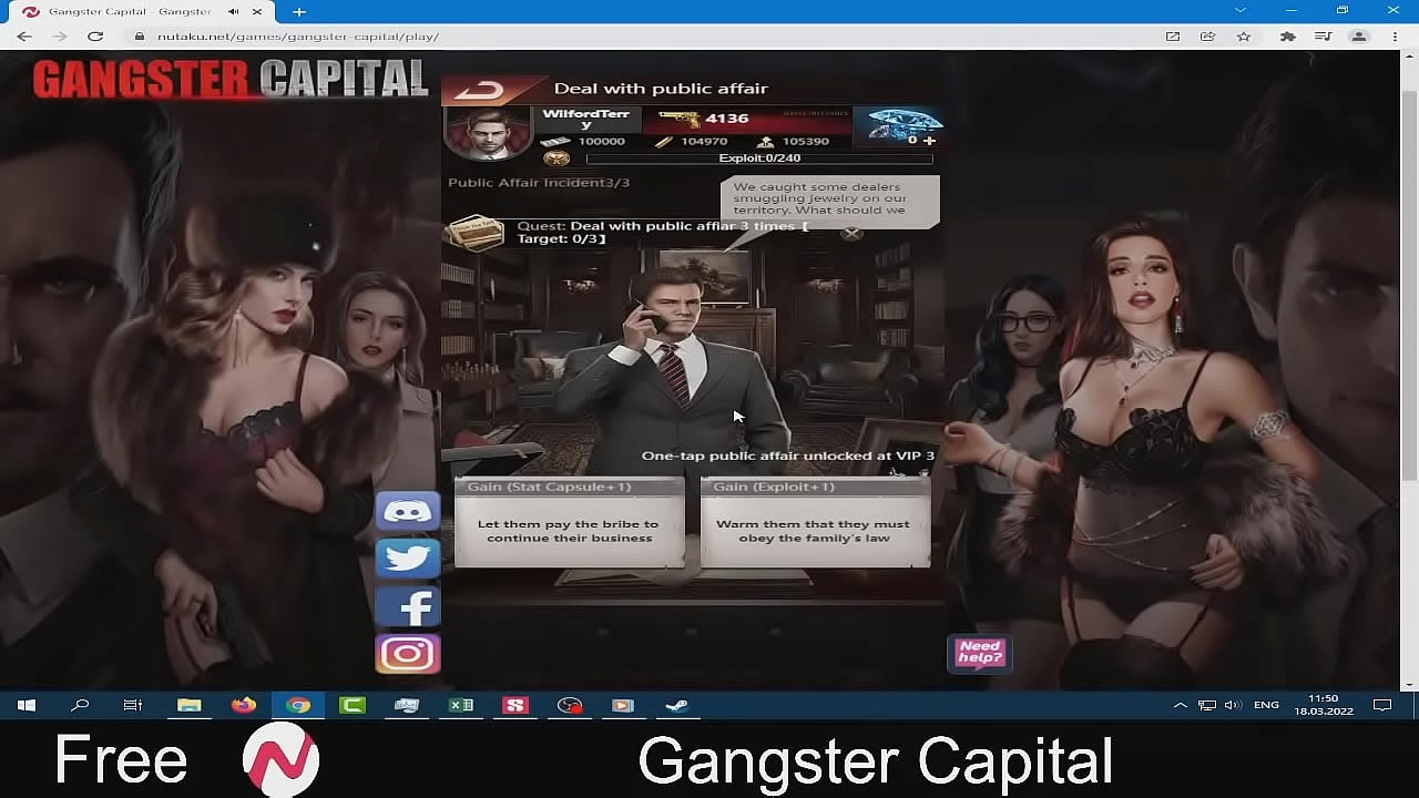 Gangster Capital (Nutaku Free Browser Game) Action Adventure